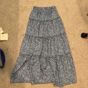 long floral skirt